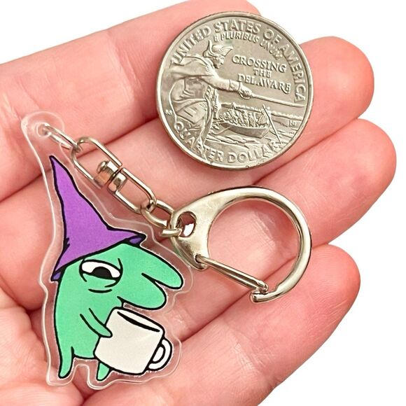 Smiling Friends Coffee Mug Glep Acrlyic Keychain - Picture 2 of 4